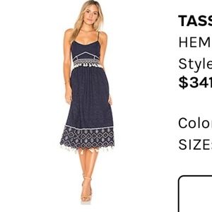 HEMANT AND NANDITA Navy Tassel Midi Dress - sz M